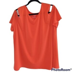 East 5th Orange cold shoulder short sleeve top woman XL